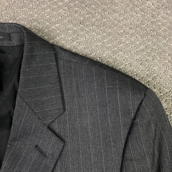 Lauren Ralph Lauren Blazer Sport Coat Men's 42L Gray Pinstripe Wool Long - Picture 3 of 15
